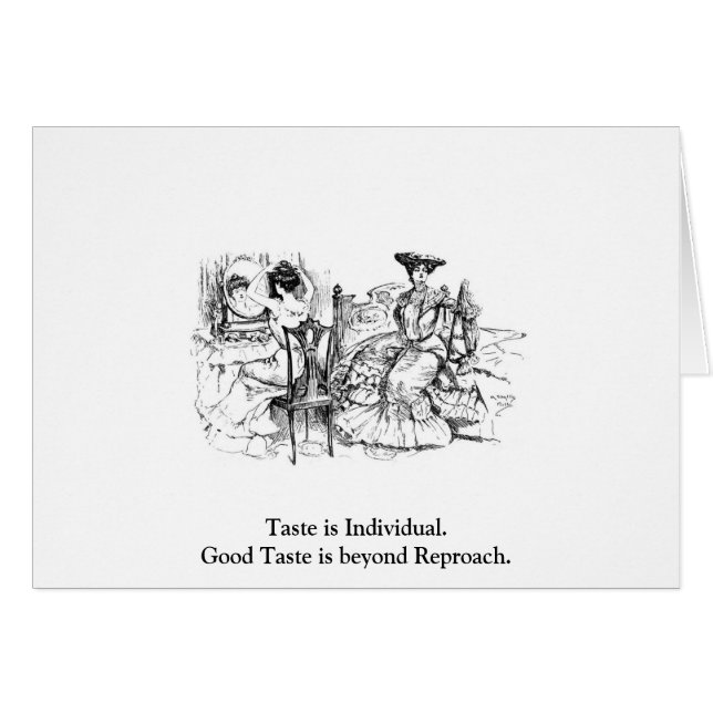 Bonne carte postale de goût (Devant horizontal)