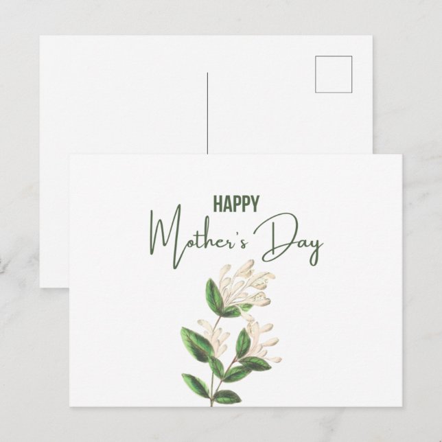 Bonne carte postale de la fête des mères (Devant / Derrière)