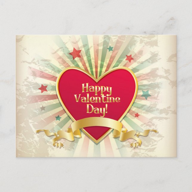 Bonne carte postale de la Saint Valentin (Devant)