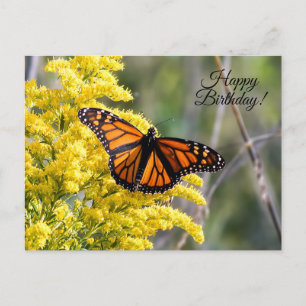 Bonne carte postale de papillon Monarque d'anniver