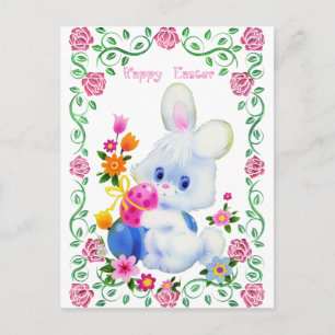 Bonne carte postale de Pâques Bunny Holiday