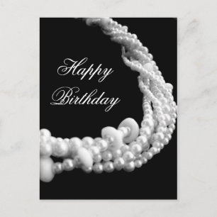 Bonne carte postale de perle d'anniversaire
