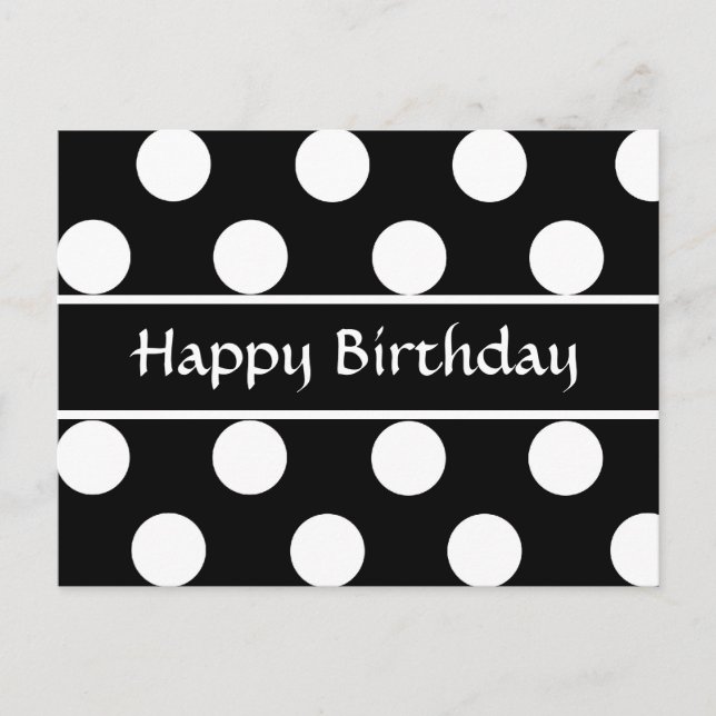 Bonne carte postale de Pointe Polka Noir & Blanc A (Devant)