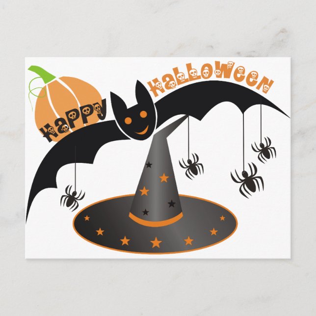 Bonne carte postale Halloween (Devant)