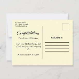 Bonne carte postale mariage