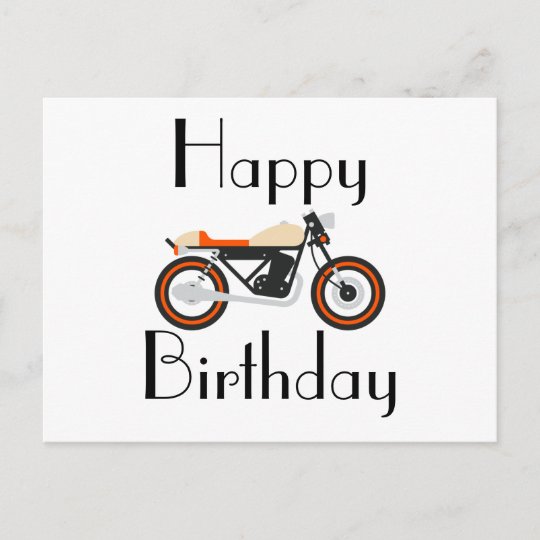 Bonne Carte Postale Moto Anniversaire Zazzle Ca