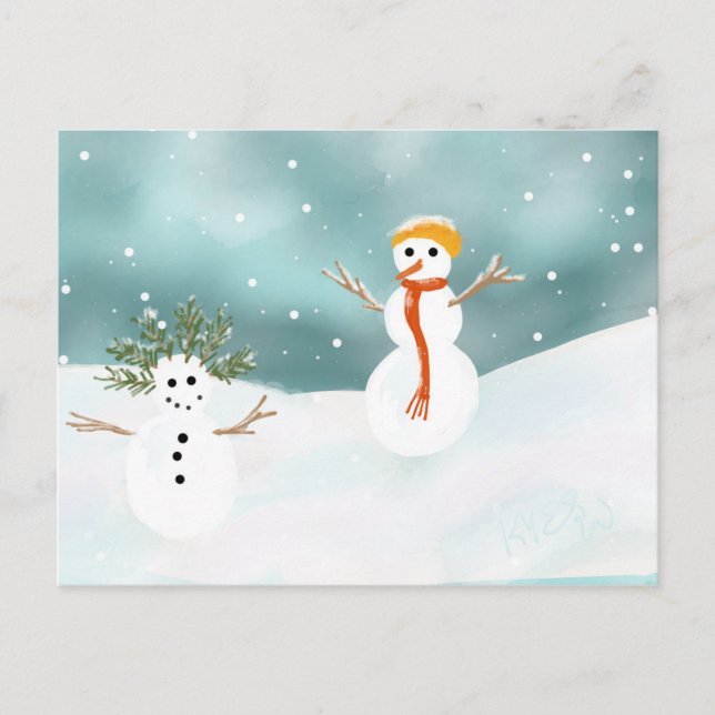 Bonne carte postale Snowmen (Devant)