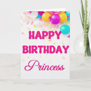 Bonne carte princesse anniversaire
