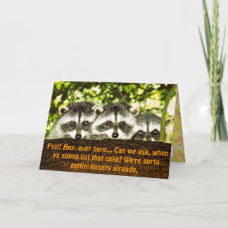 Bonne carte Raccoon Holiday