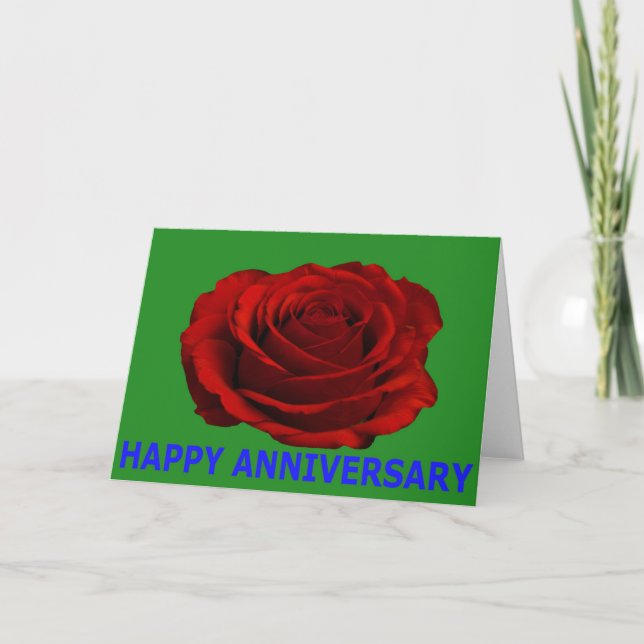 BONNE CARTE ROSE ANNIVERSAIRE (Devant)