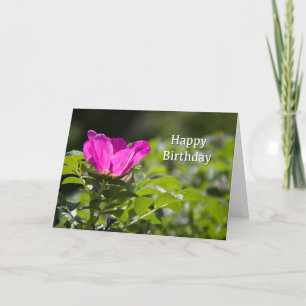 Bonne carte Rose papier rose anniversaire