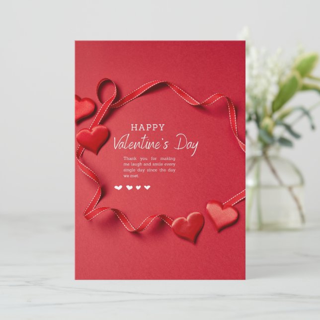 Bonne carte Saint-Valentin Voeux de voeux Amour (Debout devant)