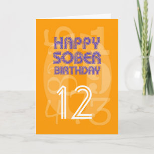 Bonne carte Sober Numéroté Anniversaire