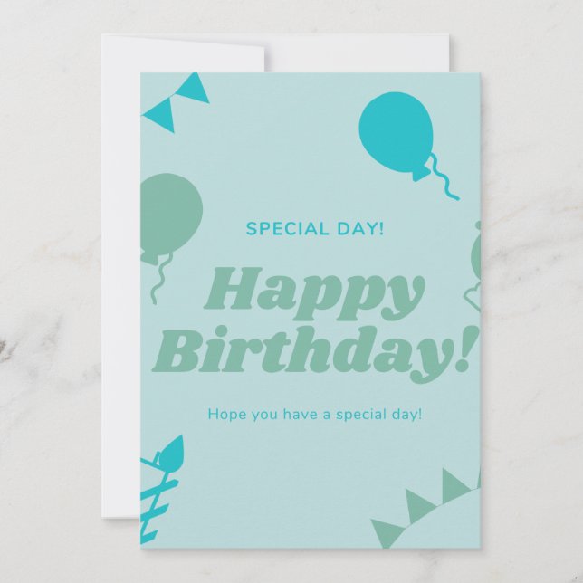 Bonne carte spéciale d'anniversaire (Devant)