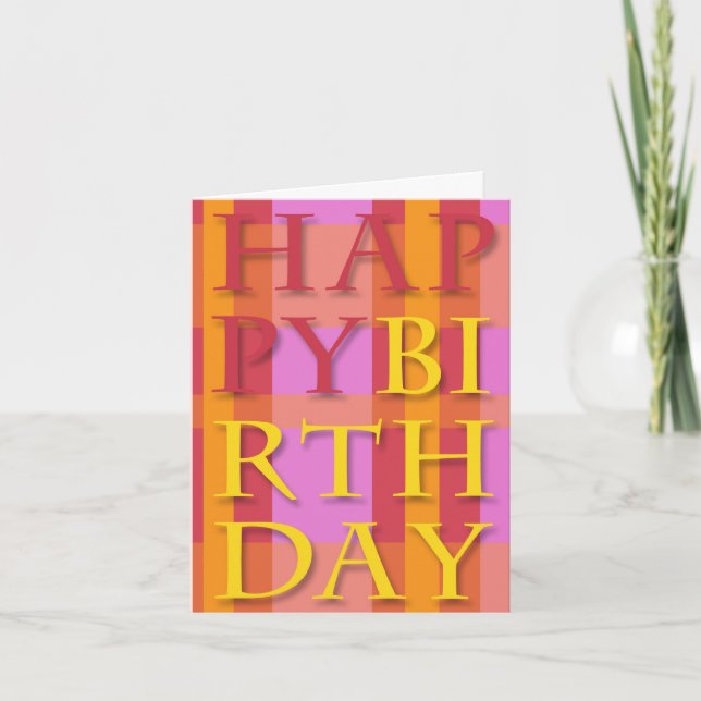 Bonne carte texte d'anniversaire (Devant)