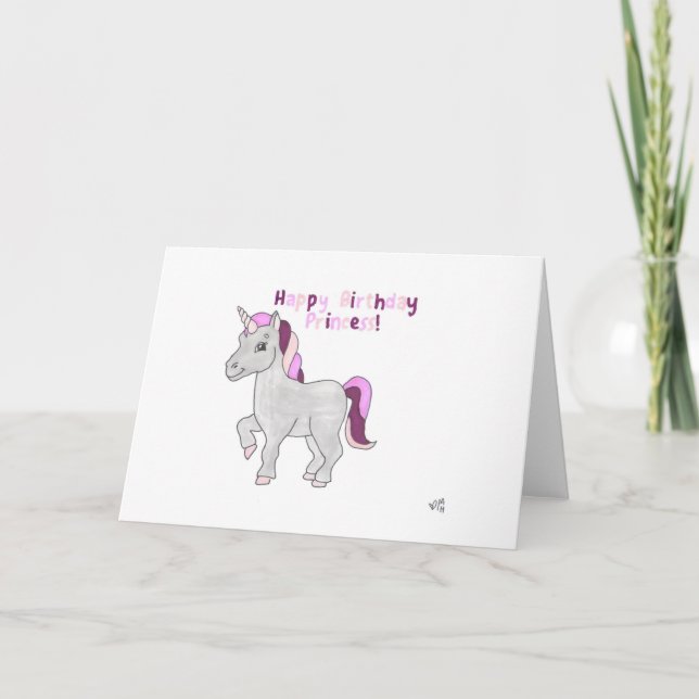 Bonne carte Unicorn 2 Anniversaire (Devant)