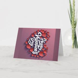 Bonne carte Valentine rose pomme carte d'amour