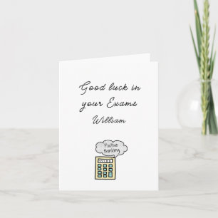 Bonne chance pour vos examens Carte. Carte de nom 