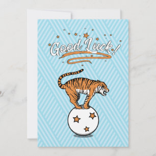 Bonne chance Tiger plat Carte de vacances