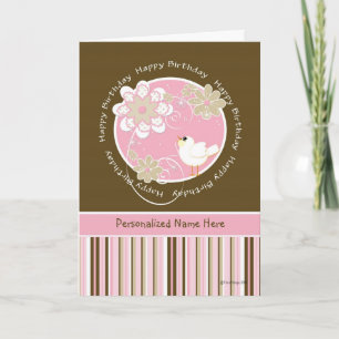 Bonne Chanson d'anniversaire Modèle d'oiseaux