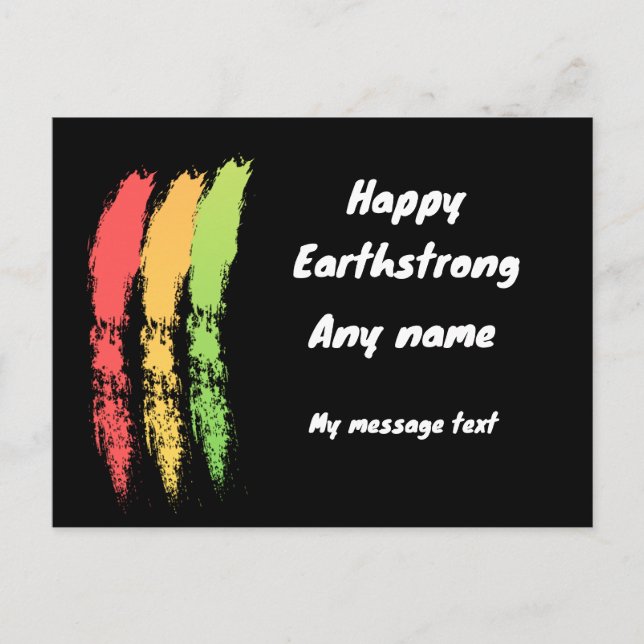 Bonne Earthstrong Reggae Carte d'anniversaire (Devant)