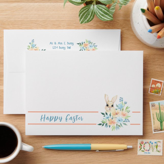 Bonne Enveloppe Bouquet Bunny de Pâques (Desk)