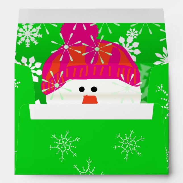 Bonne Enveloppe de Noël Snowman (Dos (Bas))