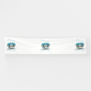 Bonne Fête Bébé Bleu Bannière Vinyle 2.5x12
