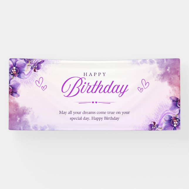 Bonne fête d'anniversaire Bannière (Horizontal)