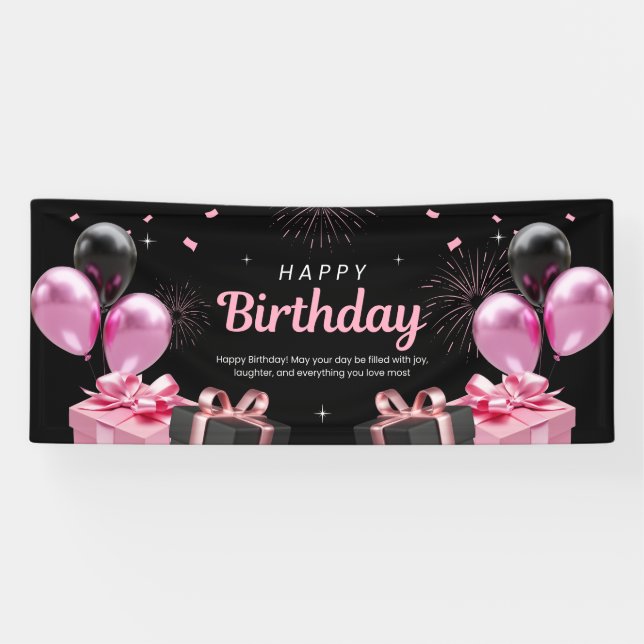 Bonne fête d'anniversaire Bannière (Horizontal)