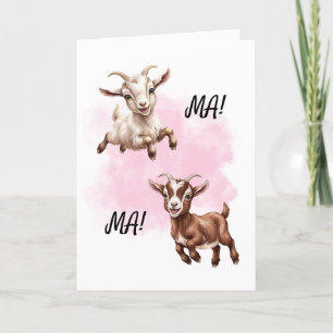 Bonne fête de maman Carte de chèvre Drôle Fête des