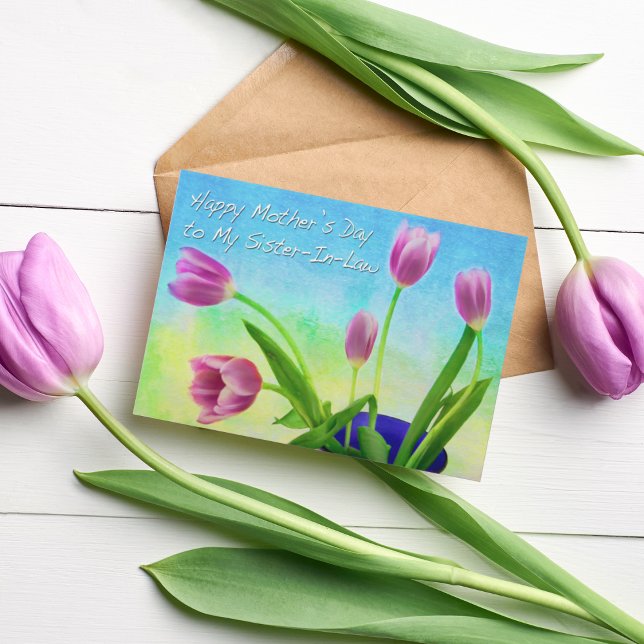 Bonne fête des mères à ma soeur Carte de voeux (Créateur téléchargé)