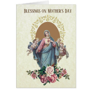 Bonne fête des mères Bienheureuse Vierge Marie É