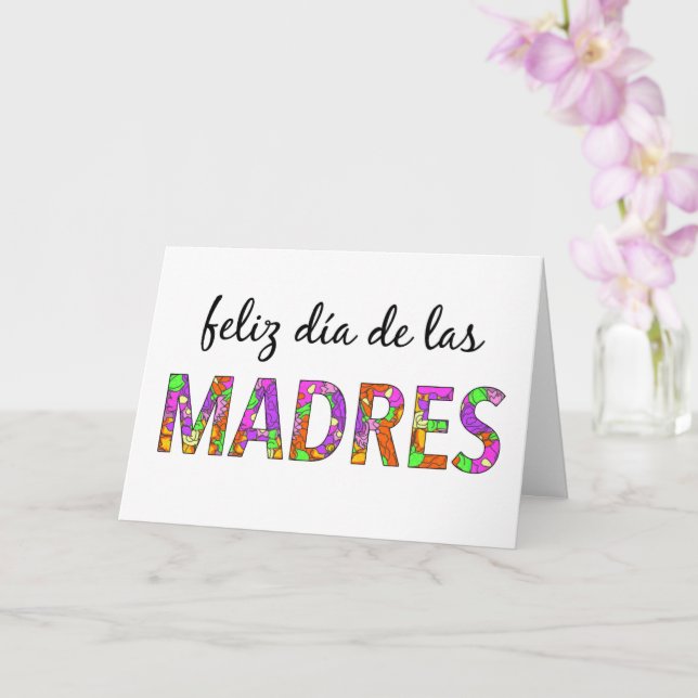 Bonne fête des mères Carte d'Espagnol (Orchidée)