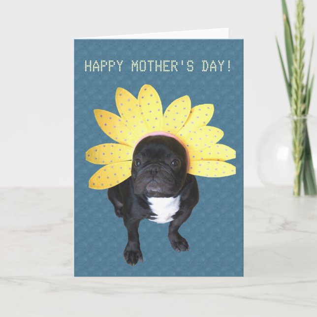 Bonne fête des mères Carte Fleur de Chien de Fer F (Devant)