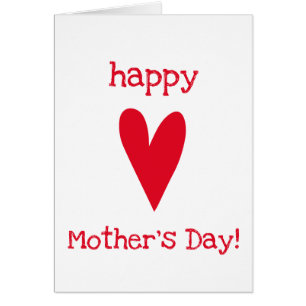 Bonne fête des mères ! ! Carte Red Heart Mother's 