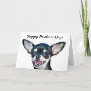 Bonne fête des mères Chihuahua carte de voeux