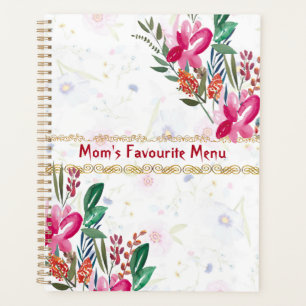 Bonne Fête des mères Moms Menu Favori Fleurs roses