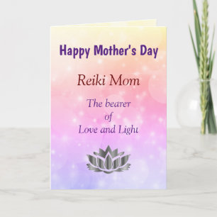 Bonne fête des mères Reiki carte design maman