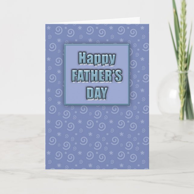 Bonne Fête des pères #2 (Bleu) Carte (Devant)