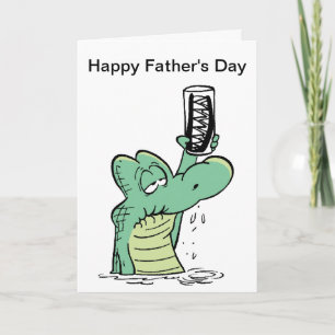 Bonne Fête des pères Carte Crocodile