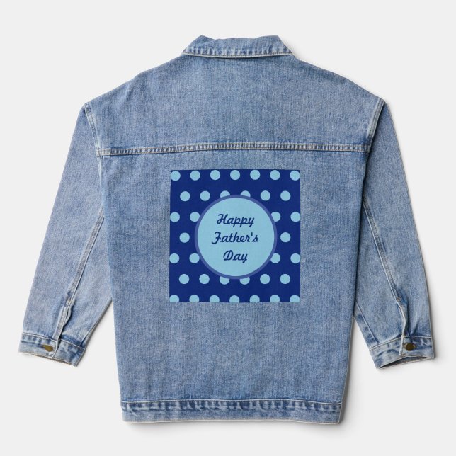 Bonne Fête des pères Denim Jacket (Navy & Soft Blu (Verso)
