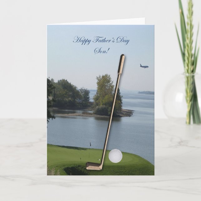 Bonne Fête des pères Golf Carte Son - Customisé (Devant)
