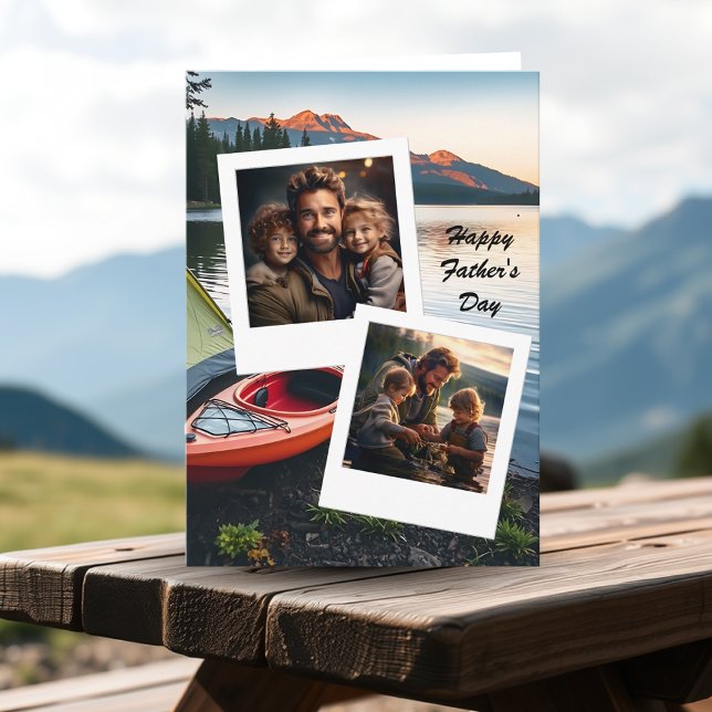 Bonne Fête des pères Modèle photo Camping Thème (Créateur téléchargé)