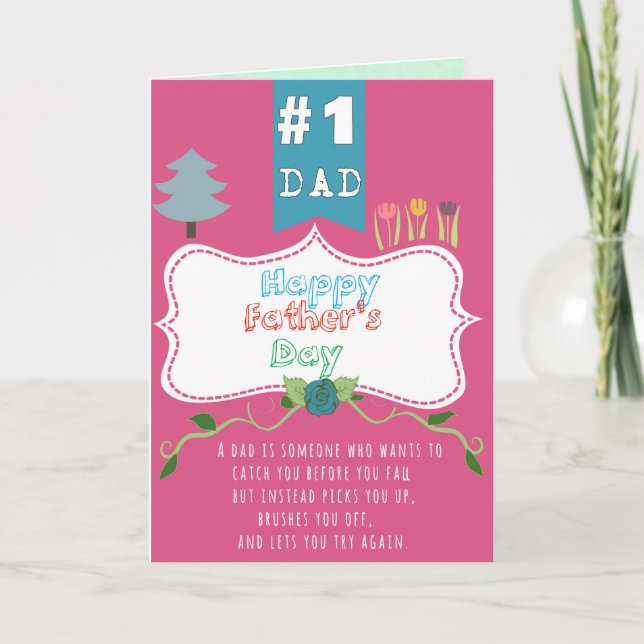 Bonne Fête des pères No.1 Papa Carte de voeux (Devant)