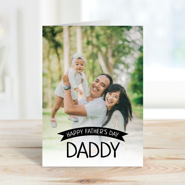 Bonne Fête des pères papa Carte photo personnalisé (Créateur téléchargé)