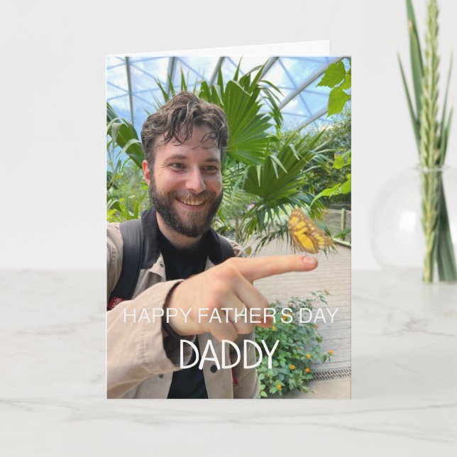 Bonne Fête des pères papa Carte photo personnalisé (Devant)