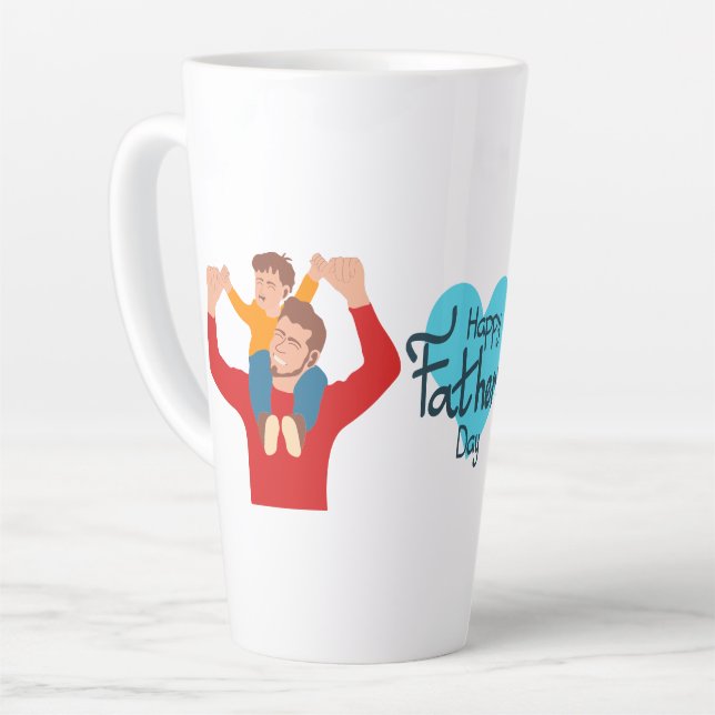 Bonne Fête des pères | Père et Fils Latte Mug (Angle gauche)