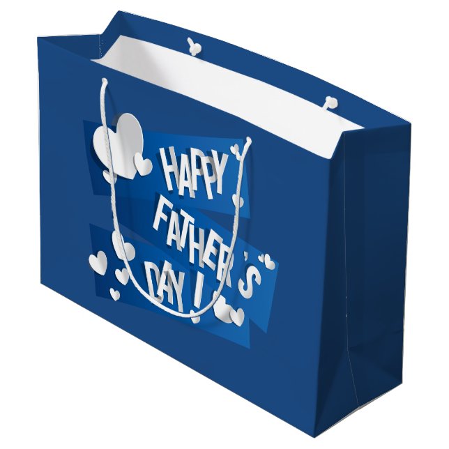 Bonne Fête des pères - Sac cadeau Grand (Dos Angle)