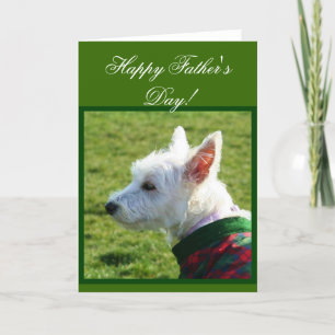 Bonne Fête des pères Westie Terrier carte